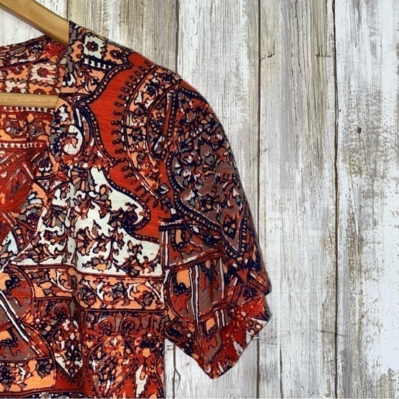 Lucky Brand Orange Floral Tee - Picture 2 of 5